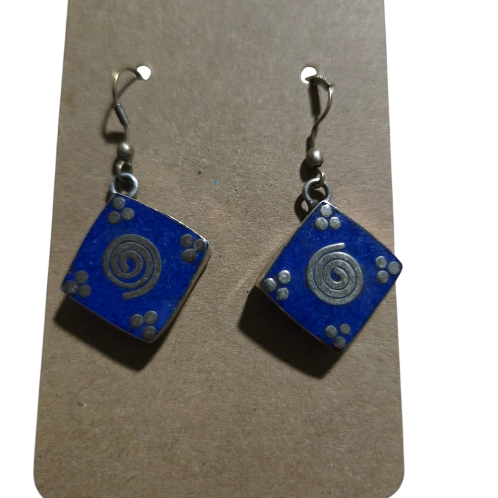 Beautiful Handmade Lapis Lazuli Drop Earrings